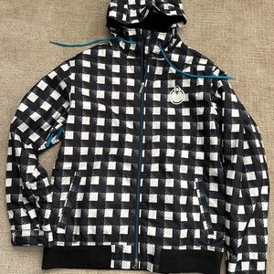 Nomis Black and White Checkered snowboard jacket